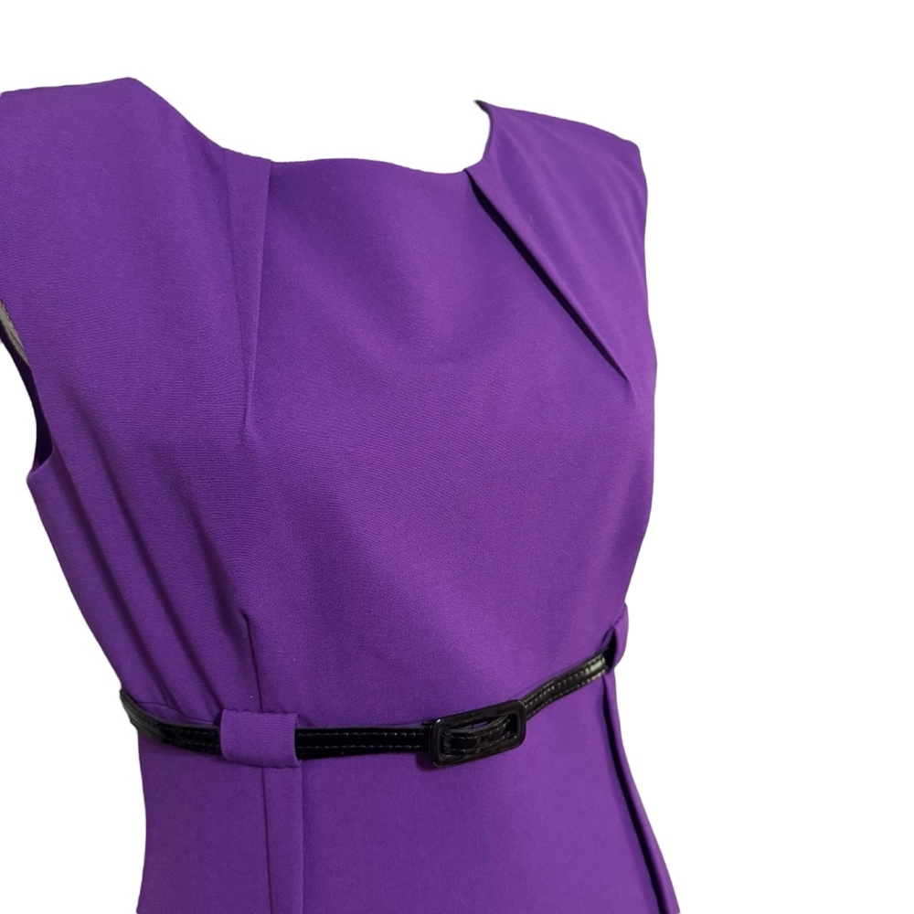 Calvin Klein Purple Sleeveless Sheath Dress - Picture 4 of 6